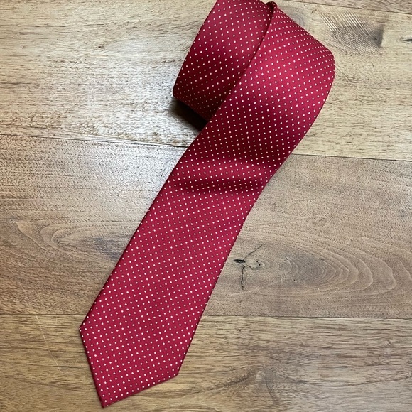 Oscar de la Renta Red Silk Men’s Tie - Picture 1 of 8